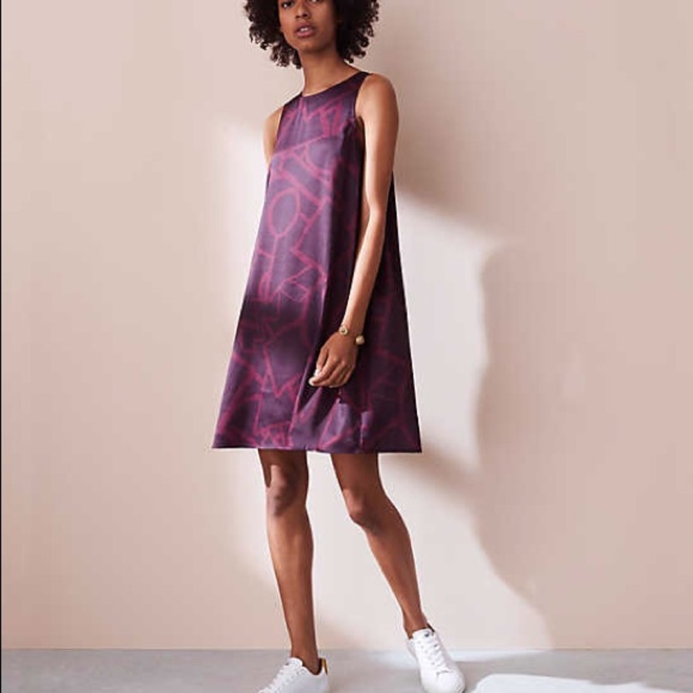 Lou and grey burgundy printed halter dress size S